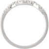 14k White Gold 1/5 CTW Diamond Matching Band to 3/8 CTW Semi-set Engagement Ring, Size 7