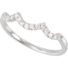 14K White Gold 1/5 CTW Diamond Matching Band For 3/8 CTW Semi-Mount Engagement Ring (Size 6)