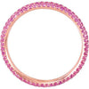 14k Rose Gold Pavé Eternity Band, Size 6.5