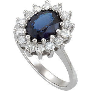 14k White Gold Cluster-Style Ring, Size 7