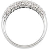 14k White Gold Diamond Ring, Size 7