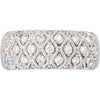 14k White Gold Diamond Ring, Size 7