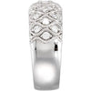 14k White Gold Diamond Ring, Size 7