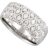 14k White Gold Diamond Ring, Size 7