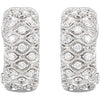 14k White Gold Diamond Earrings