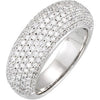 1 1/2 CTTW Diamond Ring in 14k White Gold (Size 6 )