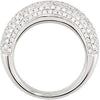 14k White Gold 1 1/2 CTW Diamond Pavé Ring Size 7