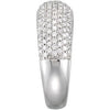 14k White Gold 1 1/2 CTW Diamond Pavé Ring Size 7