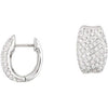 Pair of 9/10 CTTW Diamond Earrings in 14k White Gold