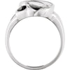 14k White Gold Metal Fashion Ring, Size 6