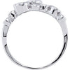 14k White Gold Bezel Set Ring, Size 7
