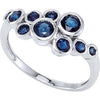 Genuine Sapphire Ring in 14K White Gold (Size 6)