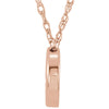 14k Rose Gold 18x10mm Circle Chain Slide 18" Necklace