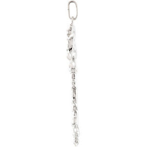 Sterling Silver Tsavorite Garnet Vine Key Pendant or 18" Necklace