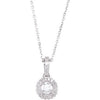 1/2 CTTW Diamond Entourage Necklace 18 inch in 14K White Gold