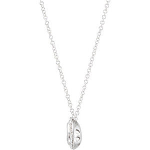 14k White Gold 1/4 CTW Diamond 18" Necklace
