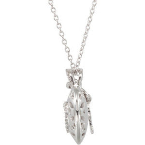 Sterling Silver 1/6 CTW Diamond Heart 18" Necklace