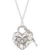 Sterling Silver 1/6 CTW Diamond Heart 18" Necklace