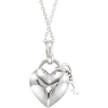 Sterling Silver .05 CTW Diamond Heart 18" Necklace