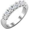 7 Stone Diamond Anniversary Band in 14K White Gold (Size 6)
