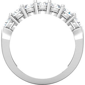 14k White Gold Anniversary Band, Size 7