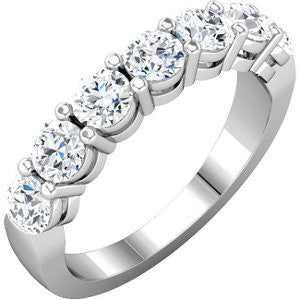 14k White Gold Anniversary Band, Size 7