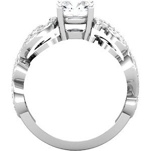 14k White Gold 1/5 CTW Diamond Band, Size 6.75
