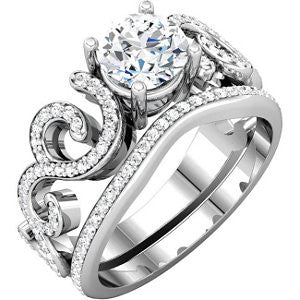 14k White Gold 1/5 CTW Diamond Band, Size 6.75