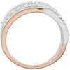 14k Rose Gold & White 1/5 CTW Diamond Ring , Size 7