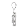 14k White Gold 1/6 CTW Diamond Double Heart Pendant