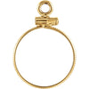 Coin Edge Screw-Top Coin Frame Mounting in 14K Yellow Gold