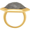 18k Yellow Gold Vermeil Labradorite Ring Size 7