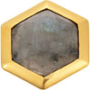 18K Yellow Vermeil Labradorite Ring Size 6