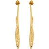 14k Yellow Gold Scroll Earrings