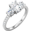 Wedding Band For Matching Engagement Ring in 14K White Gold (Size 6)