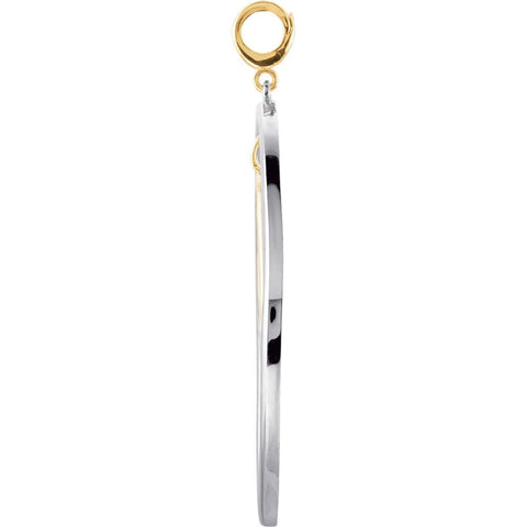 Sterling Silver & 14k Yellow Gold Open Silhouette Pendant
