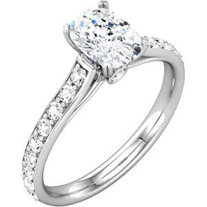 14k White Gold 1/3 CTW Diamond Band, Size 7