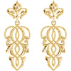 Sterling Silver Decorative Dangle Earrings