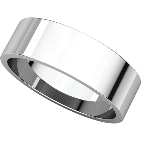 Sterling Silver 8mm Flat Band, Size 7