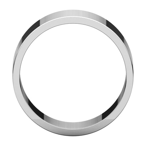 14k White Gold 8mm Flat Band, Size 9