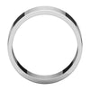 14k White Gold 8mm Flat Band, Size 5.5