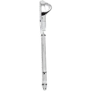 Sterling Silver 3/8 CTW Diamond Key Pendant