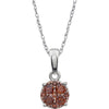 14K White Gold 1/5 CTW Brown Diamond 18-Inch Necklace