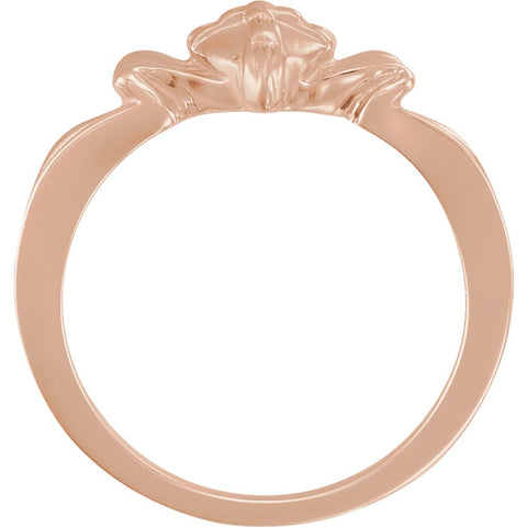 14k Rose Gold The Gift Wrapped Heart® Ring Size 6