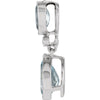 14k White Gold Aqua & .006 CTW Diamond Pendant
