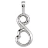 Metal Fashion Pendant in 14k White Gold