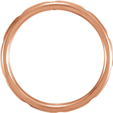14k Rose Gold 1/10 CTW Diamond Eternity Band, Size 6