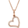 14k Rose Gold 1/8 ctw. Diamond 16-inch Necklace