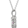 14k White Gold Pink Sapphire 18" Mystara® Necklace