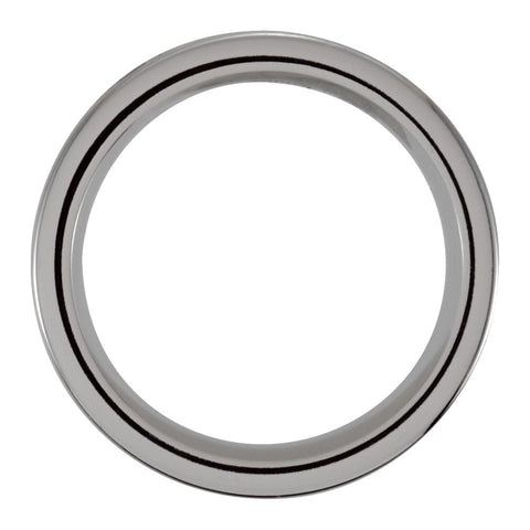 Cobalt 8mm Black Laser Engraved & Satin Finished Band Size 9.5